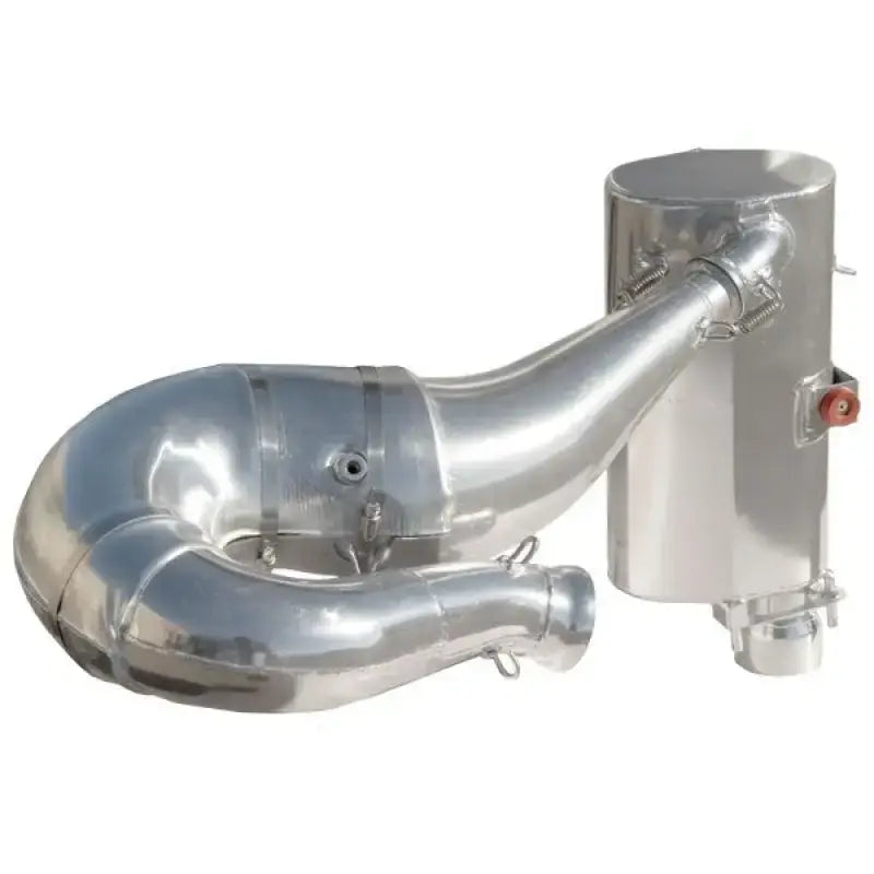 Shiny silver single pipe pol exhaust pipe and muffler system for 09-862 Rush