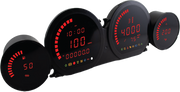 4 Piece Red Led Gauges `14 22 Flht Flhx Fltr