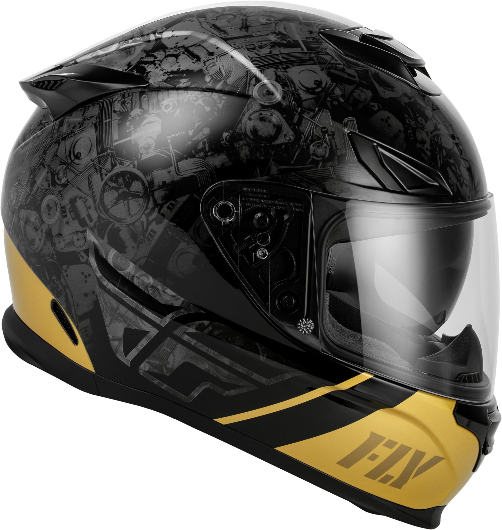 Sentinel Mech Helmet Black/Grey/Gold Xl
