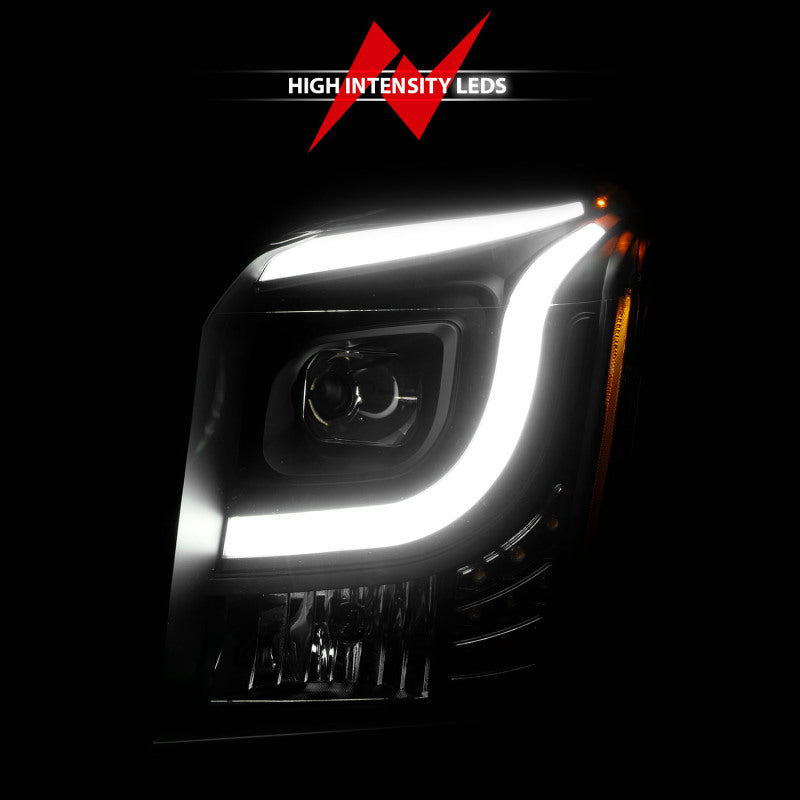 ANZO 111535 Anzo 15-17 GMC Yukon/Yukon XL Projector Headlights Black Housing/Clear Lens (w/ Light Bars)