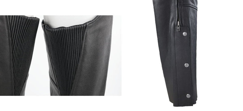 River Road Longhaul Leather Chaps Black - 3XL - 094443