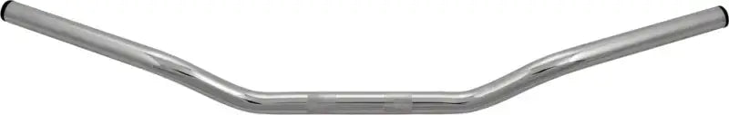 Chrome motorcycle drag handlebar with 2-inch rise and 29.75-inch width