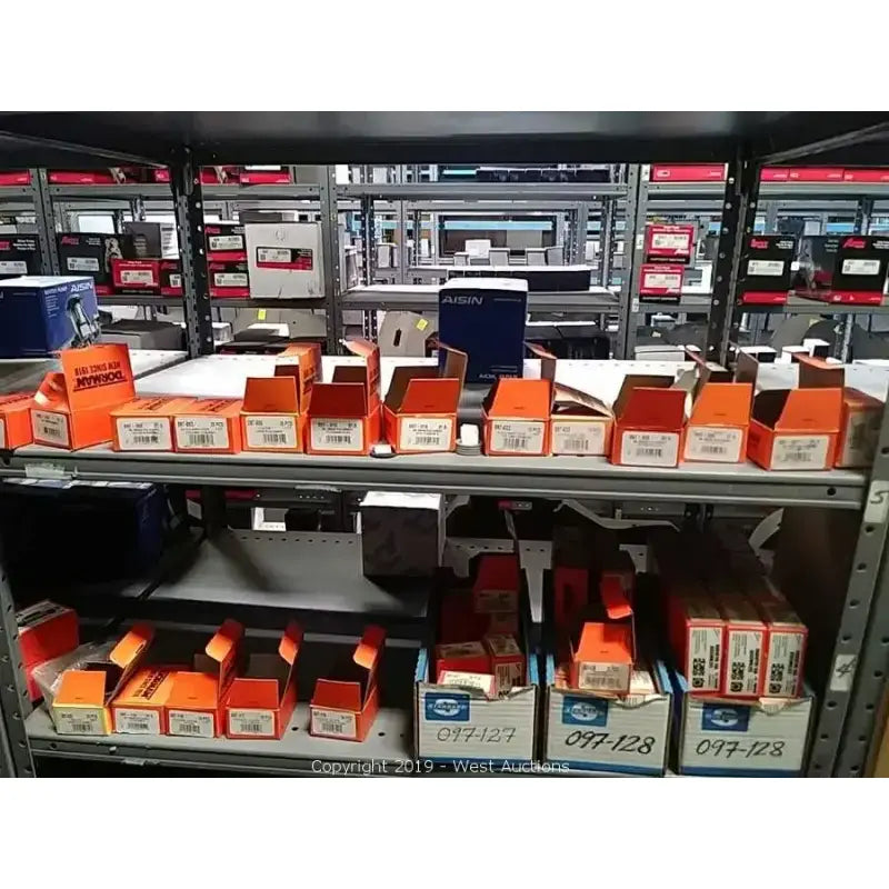Shelves of orange oil plug gsk boxes for Dorman 097-128 Synthetic Oil Plug Gsk