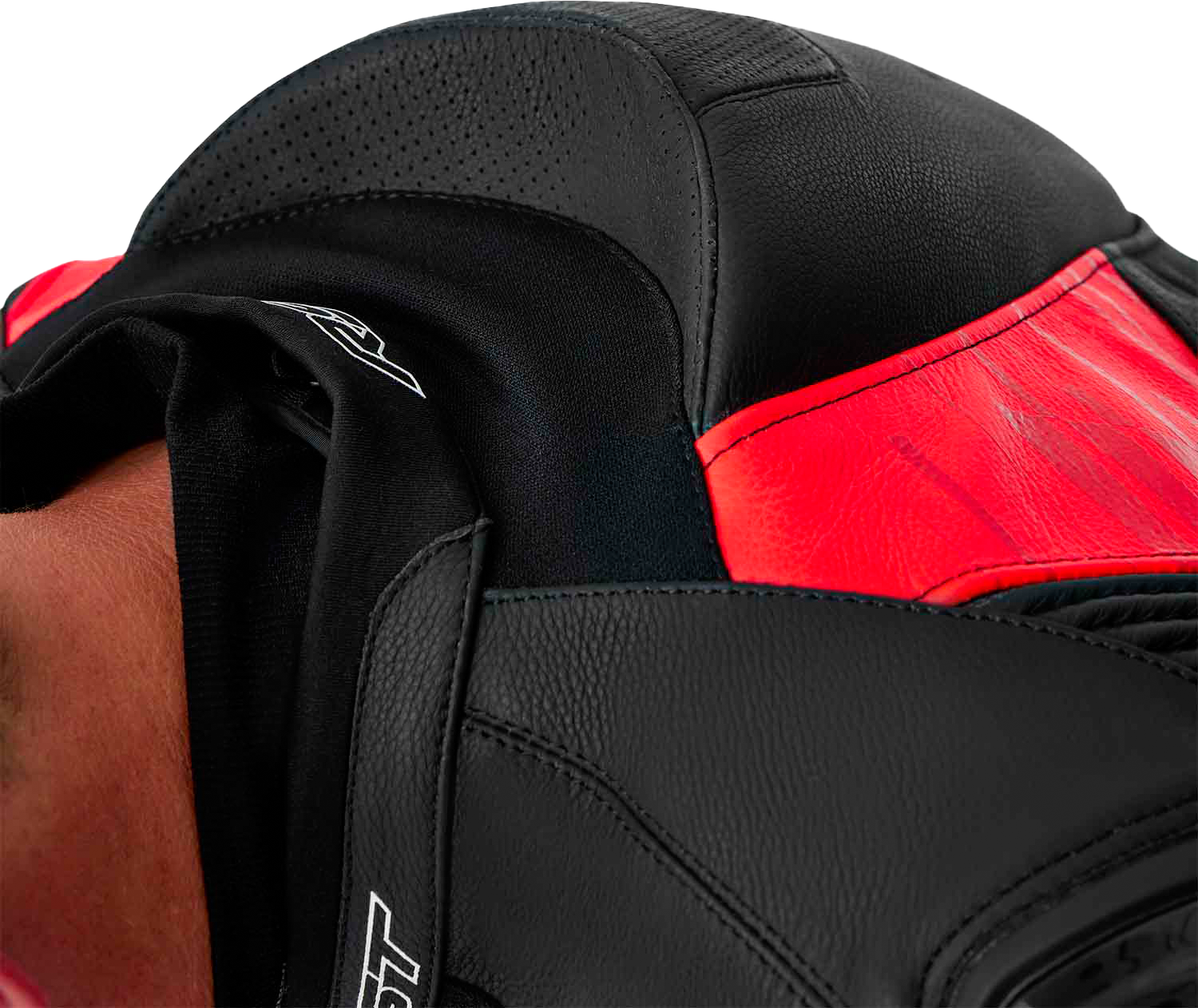 Tractech Evo D3o Jacket Blk/Flo Red Leather Xl