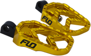 FLO MOTORSPORTS Fluorescent Motorsports Savage Series Footpegs Foot Controls V-800Gold - Gold V-800GLD