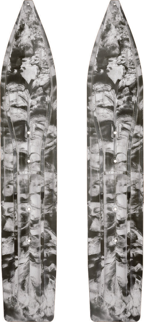 Slydog 8" Powderhound Skis Skis/Carbides/Runners P8XSWRBLKWHT - Black White PR 8X Ski Swirl