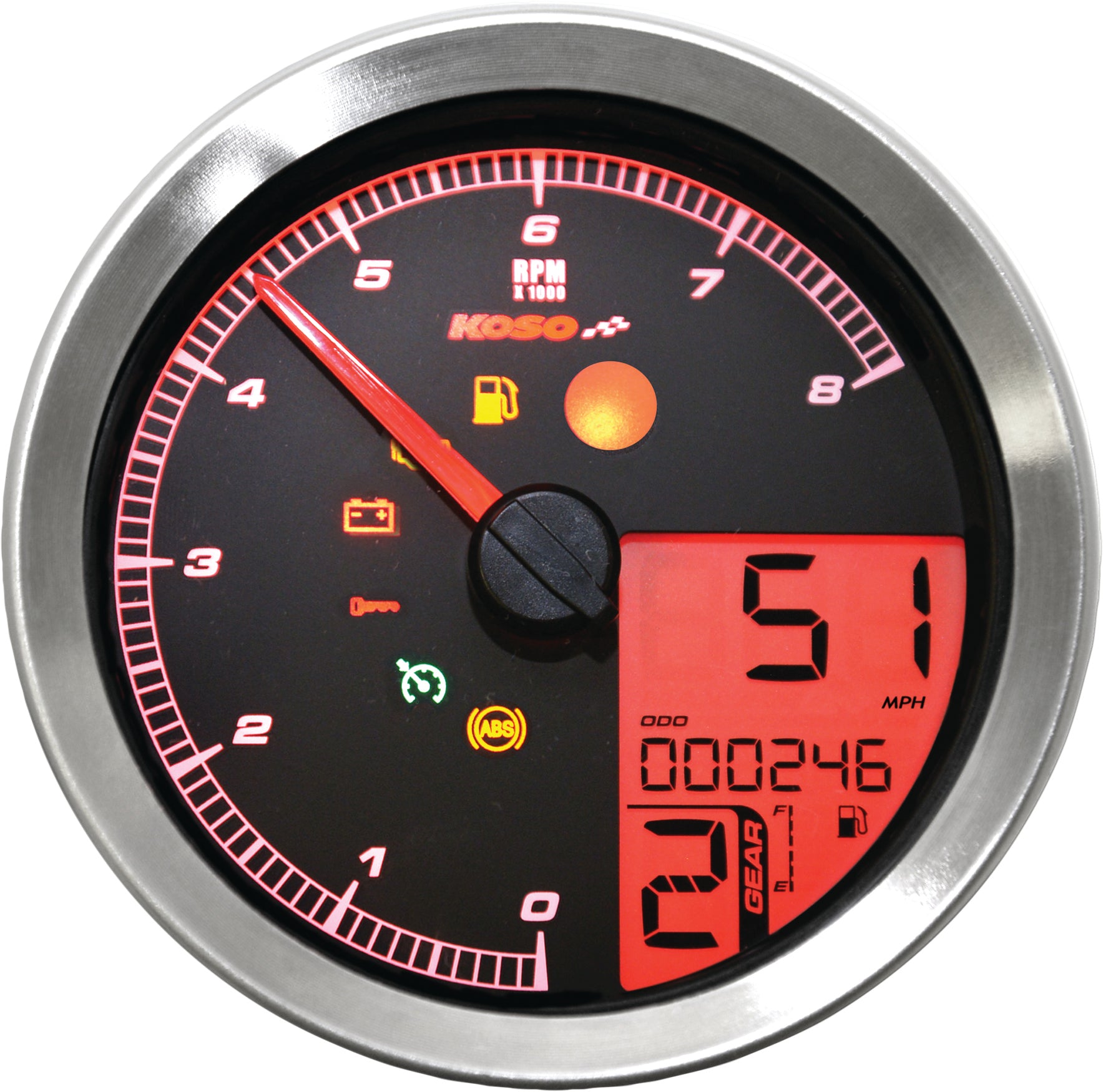 Speedo / Tach Sil Bezel Lcd Color Change Display