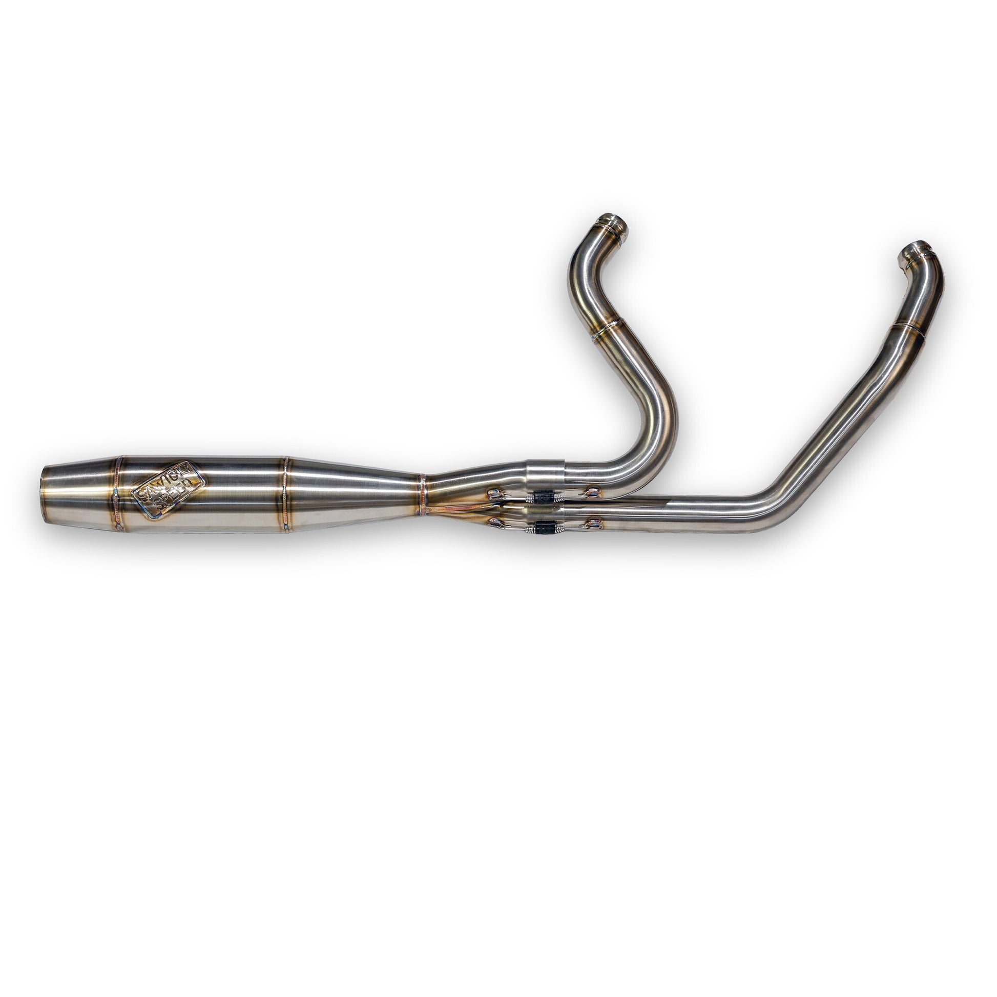 Sawicki Intmdtr M8 FLT Mid Exhaust 930-02605 - Cannon Brushed SS