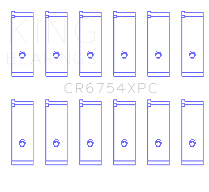 King Engine Bearings CR6754XPC.026 King Toyota2JZGE/2JZGTE 3.0L (Size .026) pMaxKote Performance Rod Bearing Set