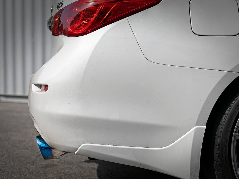 aFe 49-36132NM-L aFe Takeda 2.5in 304 SS Cat-Back Exhaust System w/ Blue Flame Tips 16-18 Infiniti Q50 V6-3.0L (tt)