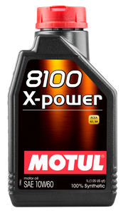 MOTUL 106142 Motul 1L Synthetic Engine Oil 8100 10W60 X-Power - ACEA A3/B4 - Case of 12
