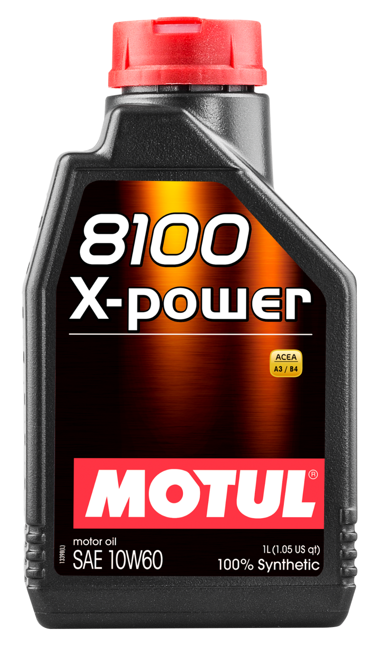 MOTUL 106142 Motul 1L Synthetic Engine Oil 8100 10W60 X-Power - ACEA A3/B4 - Case of 12