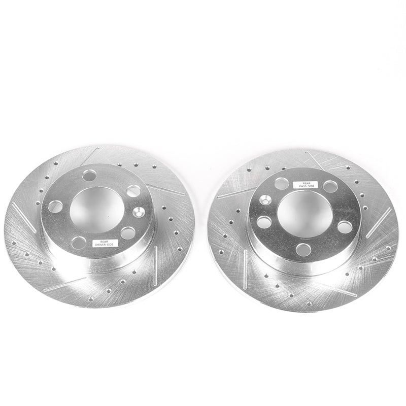 PowerStop EBR618XPR Power Stop 99-06 Audi TT Rear Evolution Drilled & Slotted Rotors - Pair