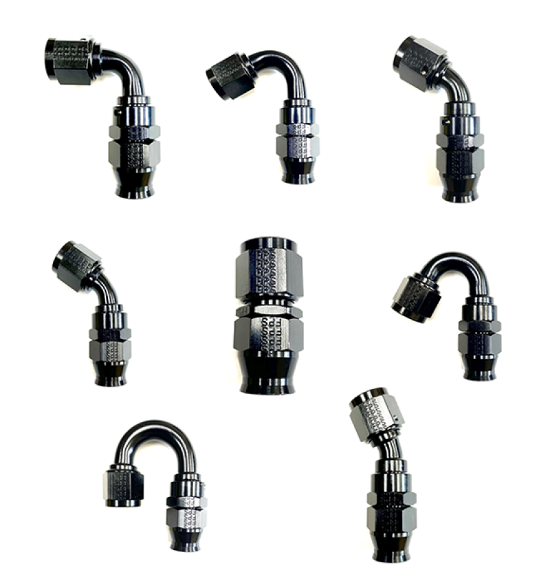 Fragola 683006-BL Fragola -6AN Real Street 30 Degree Hose End Black For PTFE Hose