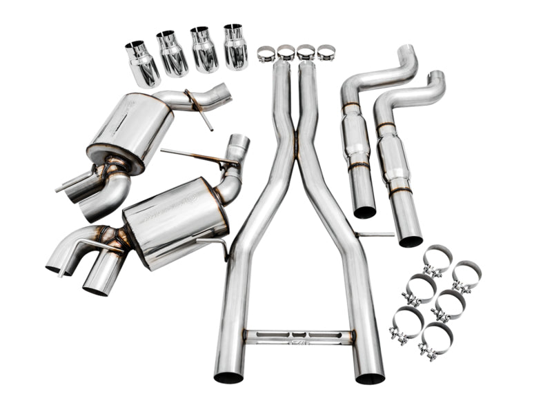 AWE Tuning 3015-42092 AWE Tuning 16-19 Chevy Camaro SS Res Cat-Back Exhaust -Touring Edition (Quad Chrome Silver Tips)