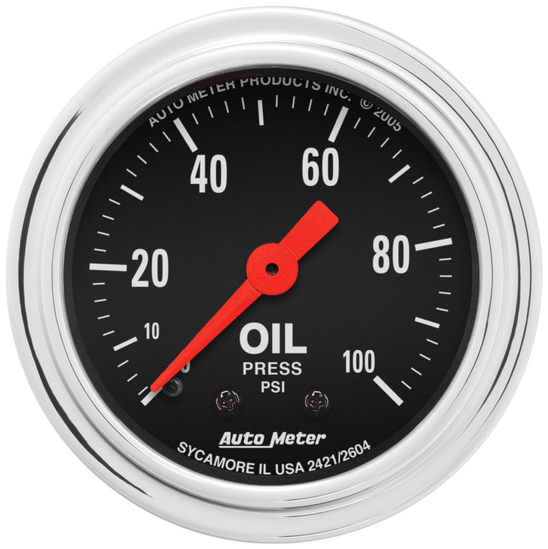 AUTO METER 2421 CHRM.MECH OIL PRESS 21/16