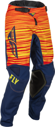 Fly Racing Fly Racing 375-53618 Youth Kinetic Wave Pants Navy/Yellow/Red Sz 18