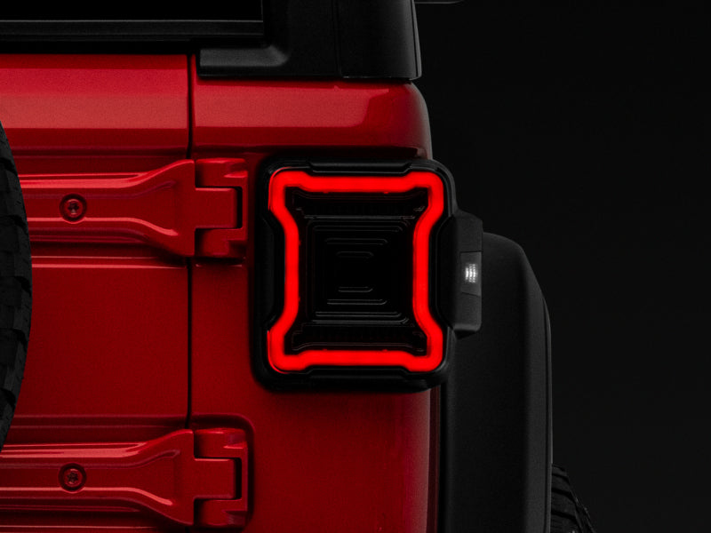 Raxiom J150581-JL Raxiom 18-22 Jeep Wrangler JL Axial Series Plateau LED Tail Lights- Black Housing (Smoked Lens)