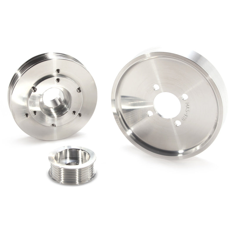 BBK 1559 BBK 02-04 Mustang 4.6 GT Underdrive Pulley Kit - Lightweight CNC Billet Aluminum (3pc)