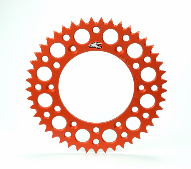 Renthal 224U-520-51GPOR Renthal 21-22 KTM 125 XC Rear Grooved Sprocket - Orange 520-51P Teeth