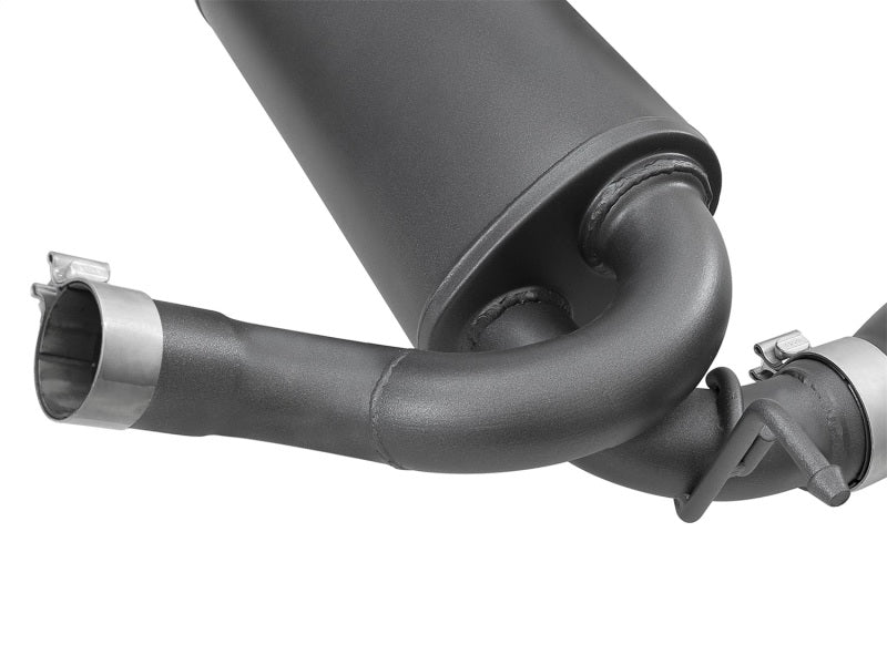 aFe 49-48061-B aFe Rebel Series 2.5in 409 SS Axle-Back Exhaust w/ Black Tips 2007+ Jeep Wrangler (JK) V6 3.6L/3.8L