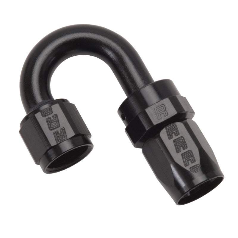 Russell 613515 Russell Performance -8 AN Black 180 Degree Full Flow Swivel Hose End - 613515