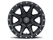 ICON 1818907345SB ICON Rebound 18x9 5x5 -12mm Offset 4.5in BS 71.5mm Bore Satin Black Wheel - 1818907345SB