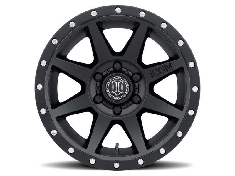 ICON 1818907345SB ICON Rebound 18x9 5x5 -12mm Offset 4.5in BS 71.5mm Bore Satin Black Wheel - 1818907345SB
