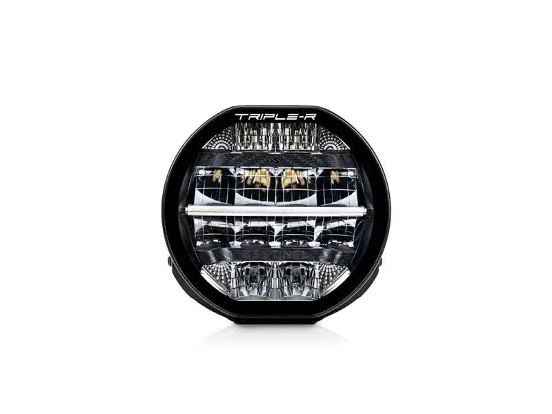 9-inch triplet LED light bar with black housing and white lens on 0S7-US-STD-SM Triplerlight Sentinel
