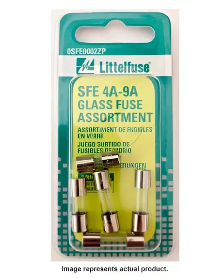 Glass fuse assortment with 0SFE0002ZP Littelfuse Fuse for reliable circuit protection