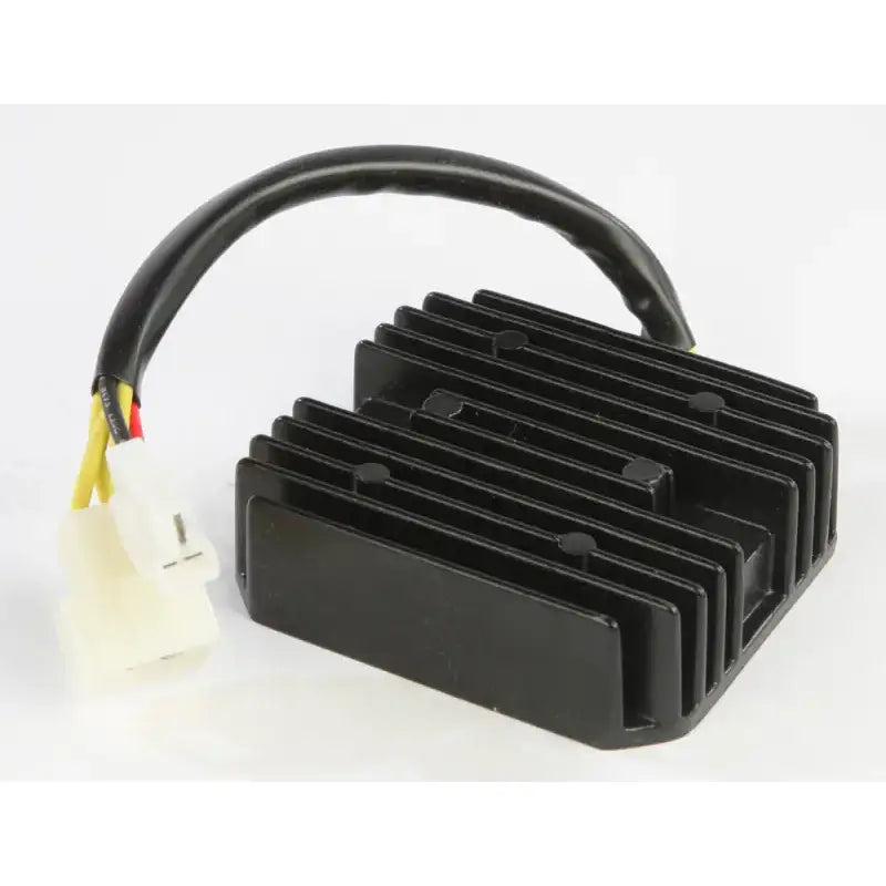 Black finned regulator rectifier with wiring harness for RV parts & accessories