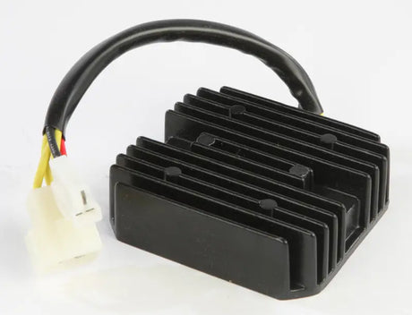 Black finned regulator rectifier with wiring harness for RV parts & accessories