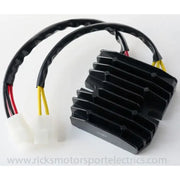 Black motorcycle 10-029h regulator rectifier with wiring harness for better voltage control