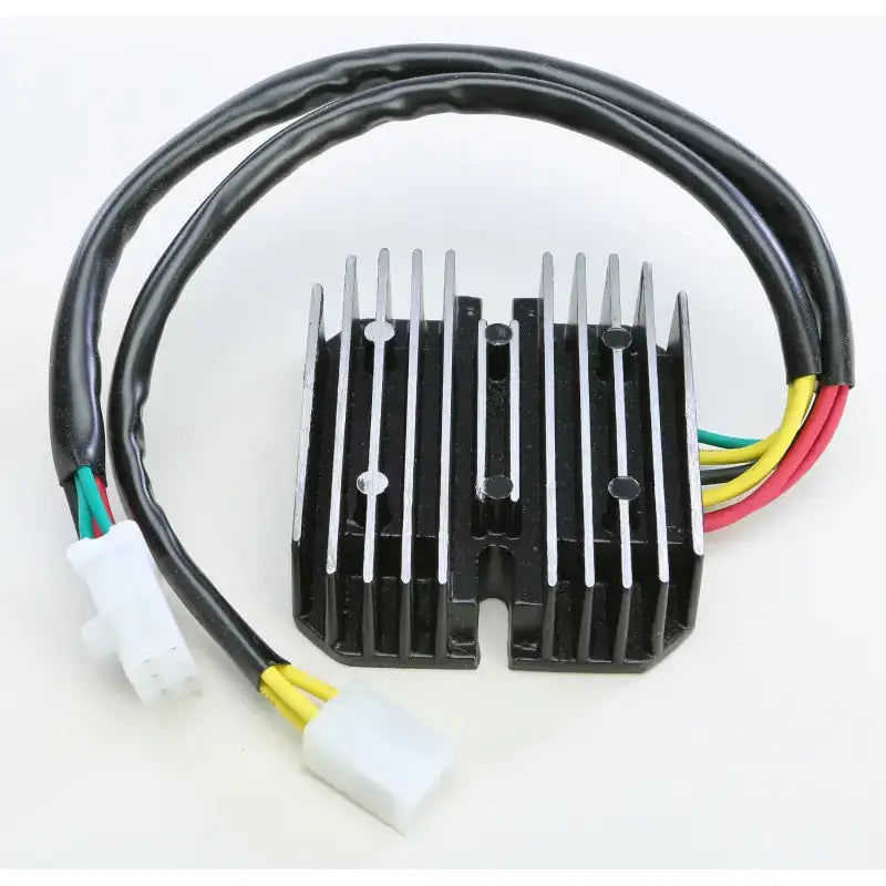 Black metal motorcycle voltage regulator with wiring harnesses for rectifier regulator RV parts