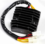 Black finned 10-122h regulator rectifier with wiring harness for OEM parts replacement