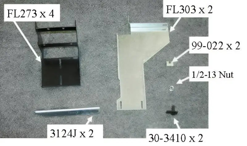 10-1318 Running Board - Truck Wheel To Wheel Mounting Kit