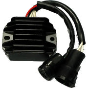 Black motorcycle regulator rectifier with wiring for RV parts & accessories