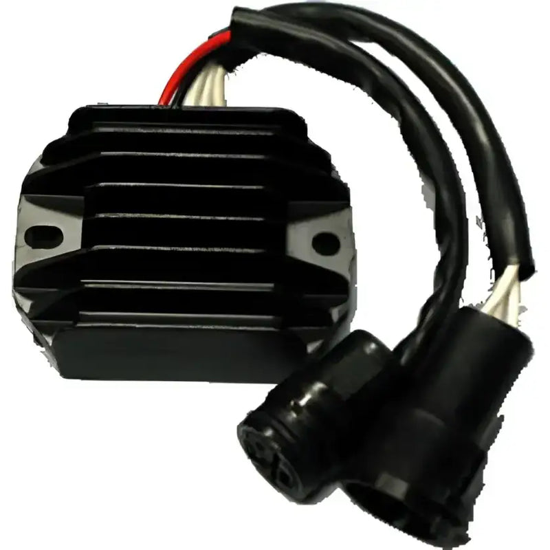 Black motorcycle regulator rectifier with wiring for RV parts & accessories
