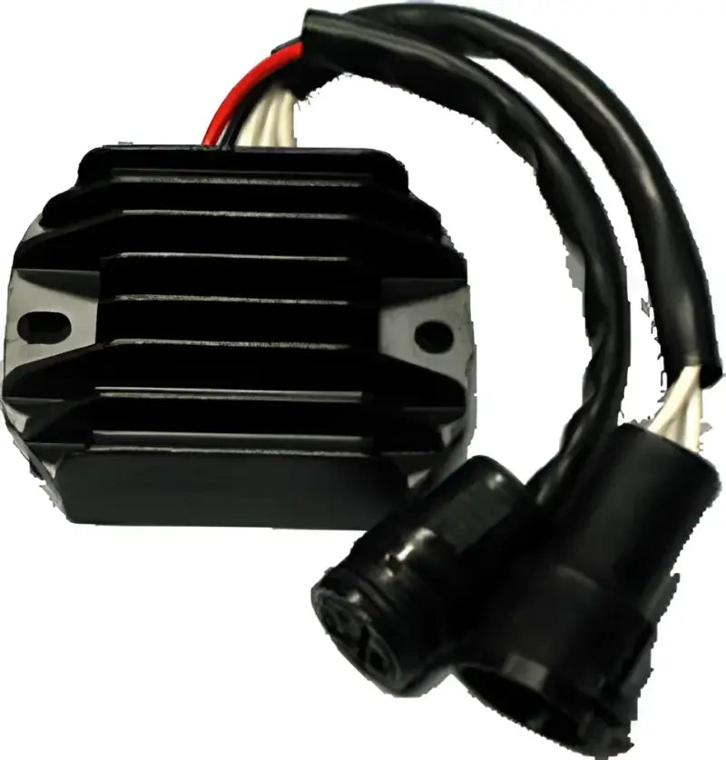 Black motorcycle regulator rectifier with wiring for RV parts & accessories