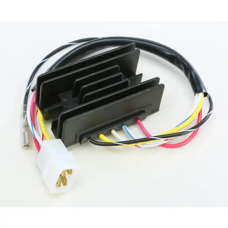 Black finned rectifier regulator with wiring harness for RV parts & accessories or truck parts