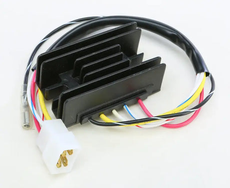 Black finned rectifier regulator with wiring harness for RV parts & accessories or truck parts