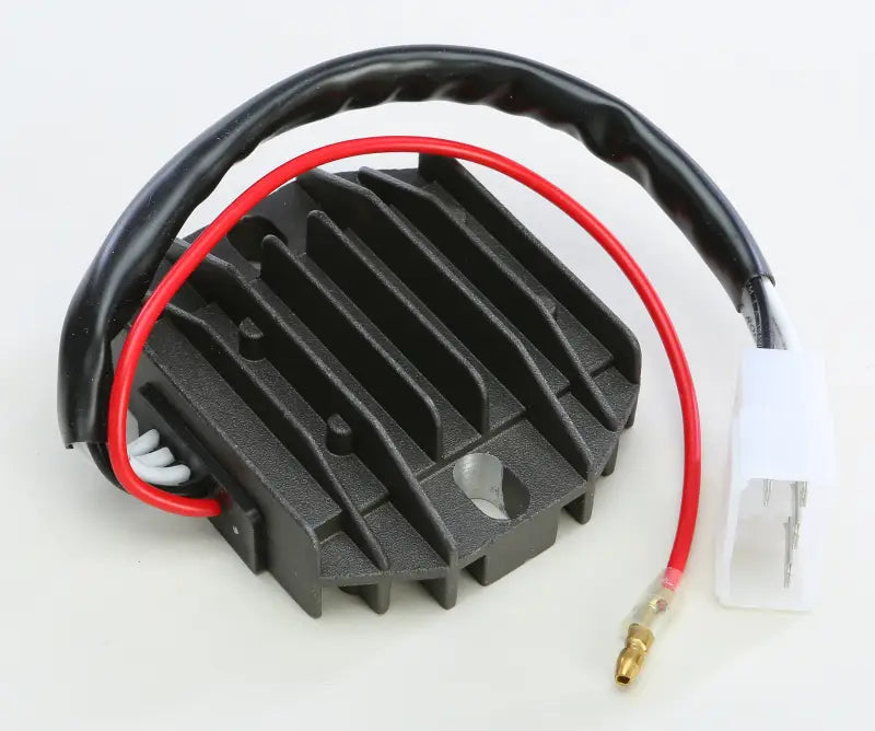 Black finned voltage regulator with wires for 10-306 rectifier regulator RV parts & accessories