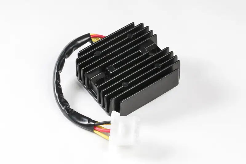 Black finned regulator rectifier with wiring harness for RV parts & accessories