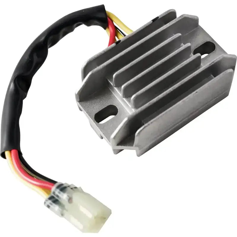 Silver metal voltage regulator with wiring harness for RV parts & accessories in truck parts