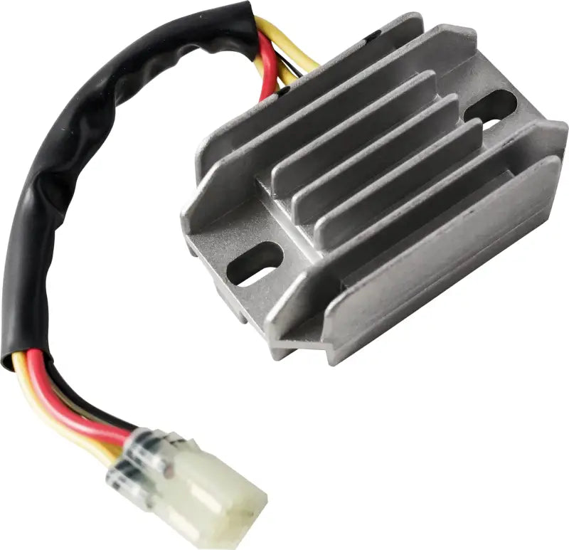 Silver metal voltage regulator with wiring harness for RV parts & accessories in truck parts
