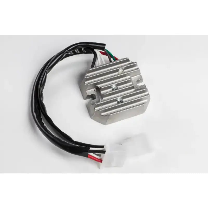 Silver metal voltage regulator with black wire harness for RV parts & accessories