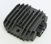 Gray metal rectifier with cooling fins from the 10-418 Regulator Rectifier product