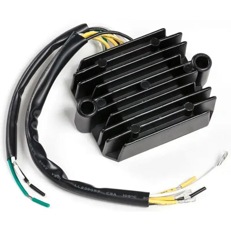 Black finned voltage regulator with wires for 10-503 rectifier regulator RV parts & accessories