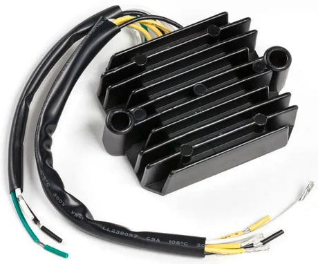 Black finned voltage regulator with wires for 10-503 rectifier regulator RV parts & accessories