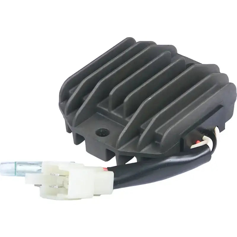 Motorcycle rectifier regulator with cooling fins and wiring harness for RV parts & accessories